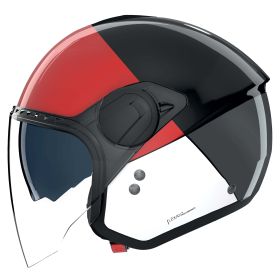 Casco jet urbano NOLAN N20-2 Visor Blocco 353 nero rosso