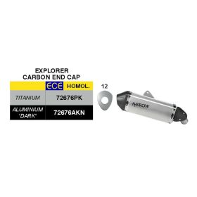 ARROW genehmigte Slip-On Auspuffanlage Explorer Titanium für Suzuki V-STROM 1050