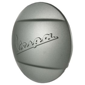 Copertura coperchio variatore PIAGGIO motori LEADER argento opaco scritta Vespa