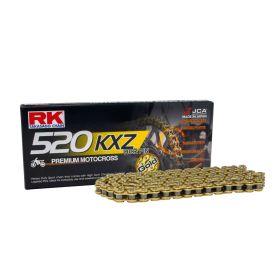 RK Übertragungs-Kit open Kette gold 114 Glieder 520 schwarze Zahnräder 46z Rennritzel 14z