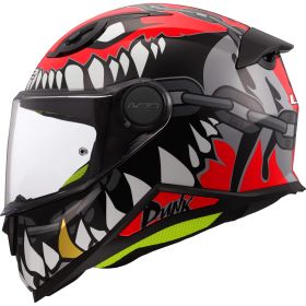 Child Motorcycle Helmet LS2 FF812 KID Punk Gloss Red Grey