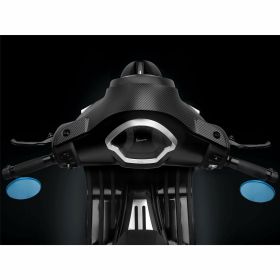 Cornice contachilometri RIZOMA argento CNC in alluminio per Vespa GTS