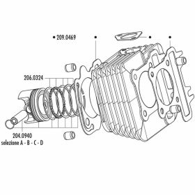 POLINI thermal group diameter 49 stroke 41.8 78.8cc aluminum cylinder