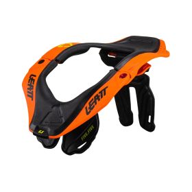 Protezione collo moto LEATT 5.5 Citrus arancio nero certificazione CE