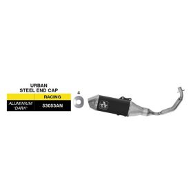 ARROW Urban Racing Complete Exhaust Black Aluminum for Piaggio VESPA Primavera 125