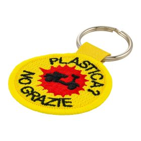 SIP porte-clés PLASTIQUE NON MERCI jaune/rouge