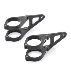 Supporto lampada DAYTONA 39mm corto alluminio nero