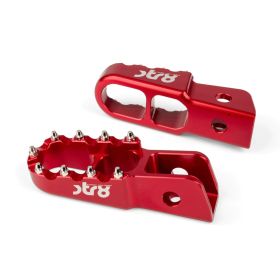 STR8 MX EVO CNC Beifahrerfußrasten Rot DERBI