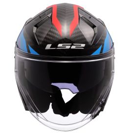 Casco Jet LS2 OF603 INFINITY II CARBON Urus Blu Lucido Rosso