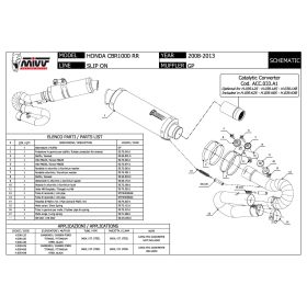 MIVV GP Black Slip-on Exhaust for HONDA CBR 1000 RR