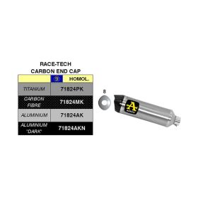 ARROW Race Tech Slip-On Auspuff dunkel Aluminium und Verbindung für BMW S 1000 RR