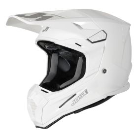 CASQUE TOUT TERRAIN JUST1 J22 SOLID BLANC BRILLANT
