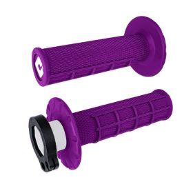 Manopole ODI GRIPS MX bloccaggio rapido half waffle viola