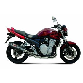 MIVV Oval Slip-On-Auspuff genehmigt in Carbon für SUZUKI GSF 650 Bandit 2007-2015