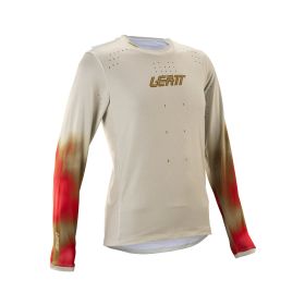 LEATT Gravity 4.0 Damen Technisches MTB Shirt Langarm Enduro Creme Weiß