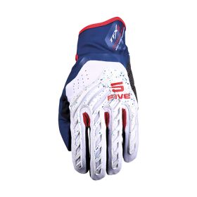 Guanti Moto FIVE TFX5 Estivi Grigio Blu Rosso