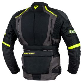 Giacca moto uomo REBELHORN PATROL nera/gialla fluo