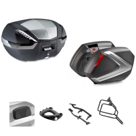 GIVI V47 TECH Top Case Kit V37 Smoke Red 47/37L for YAMAHA