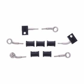 JMP 3 Stahlbremsleitungen Kit HBF-4026-V Silber für Kawasaki Z 900