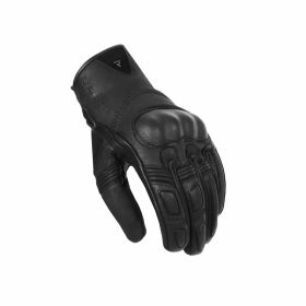 Gants de moto pour femmes en cuir noir REBELHORN THUG II