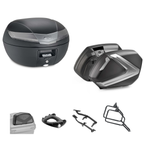 GIVI V40 TECH Top Case Kit V37 TECH Smoked Black 40/37L for SUZUKI DL V STROM