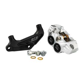 SIP CNC Schwarze Radial-Bremssattel 84mm Lochabstand für Vespa GTS/GTS Super