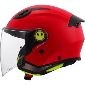 Casque de Moto Enfant LS2 OF622 FUNNY II Solid Rouge Brillant