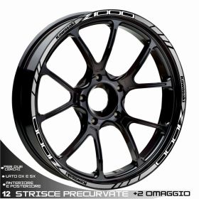 SET ADESIVI RUOTA SPORT BIANCO ARGENTO PER