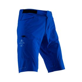 Pantaloncini MTB LEATT Trail 2.0 blu poliestere 360° fondello rimovibile
