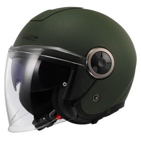 Casco Jet LS2 OF620 CLASSY Solid Verde Militare Opaco