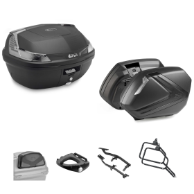 GIVI BLADE TECH Top Case Kit V37 TECH Smoke Black 47/37L for YAMAHA