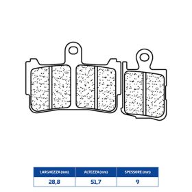 Plaquettes de frein CL BRAKES 1216XBK5 en composé fritté pour HONDA