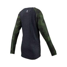 LEATT Damen MTB All-Mountain 3.0 Shirt Schwarz/Spinatgrün TENCEL™ dehnbar