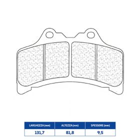 Paar von vorderen Bremsbelägen CL BRAKES 2362A3+ aus gesinterter Verbindung für YAMAHA