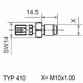 Raccordo tubo freno MATTHIES filettatura esterna mobile acciaio inox TYP410 M10x1