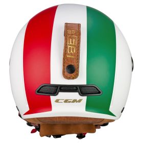 Casco Omologato Sci e E-Bike CGM 801I EBI ITALIA Bianco Verde Rosso Opaco