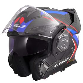 Casco Modulare Reversibile LS2 FF901 ADVANT-X CARBON Future II Bianco Lucido Blu