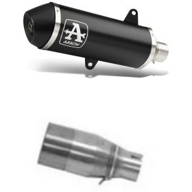 ARROW Indy Race Slip-On Auspuff dunkler Aluminium-Endkappe PIAGGIO mp3 500 lt 2017-2018
