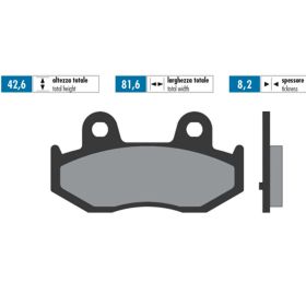 POLINI brake pads pair sintered compound 42.6x81.6x8.2 mm