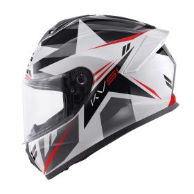 Integralhelm KAPPA KV51 Zenith Glänzend Weiß Schwarz Rot
