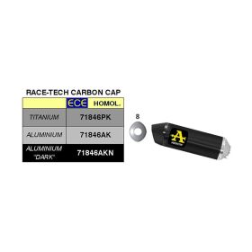 Marmitta Slip-On racing ARROW Race Tech alluminio scuro e raccordo per Suzuki sv 650