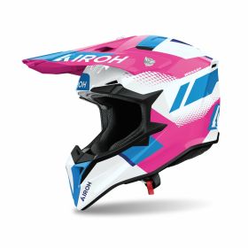 AIROH WRAAAP VISION Glänzender Pink Cross-Helm