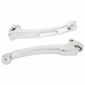 Ensemble de leviers de frein/embrayage en aluminium chromé SIP CNC 2 pièces