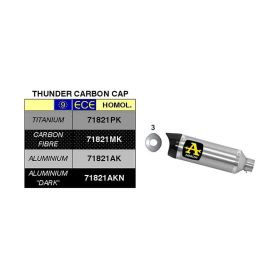 ARROW Thunder Racing Slip-On Muffler Aluminum Carby Cap and Header for Honda CB 650 F