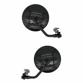 FAR 7358/7358 Black Mirror Pair Shield Edge for Piaggio