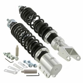 Kit ammortizzatore SIP PERFORMANCE 2.0 alluminio argento molla nera regolabile