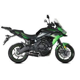 Vollständiger MIVV genehmigt OVAL schwarz Auspuff Kohlefaser-Endkappe KAWASAKI Versys 650