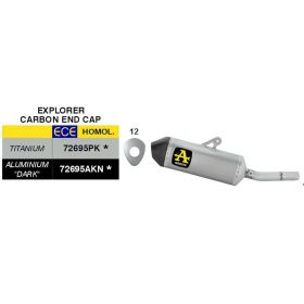 ARROW homologierte Slip-On Auspuffanlage Explorer Titan für Yamaha Teneré 700 E5+