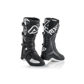 ACERBIS X-Team Motorradstiefel Schwarz/Weiß Genehmigt 4 Hakenverschluss