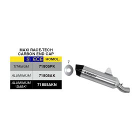 ARROW Racing Slip-On Exhaust Maxi Race-Tech Titanium Carbon Cap for BMW R 1200 GS